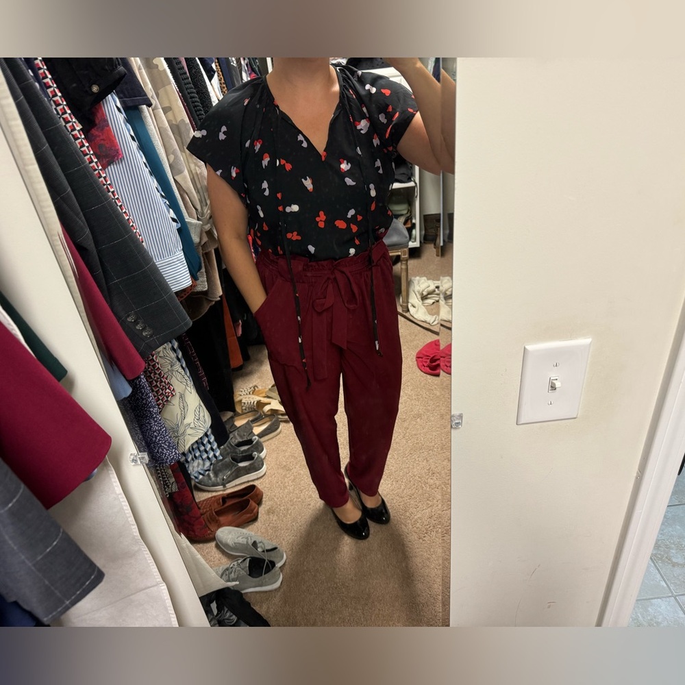 amazon outfit, XL paper bag pants, L top